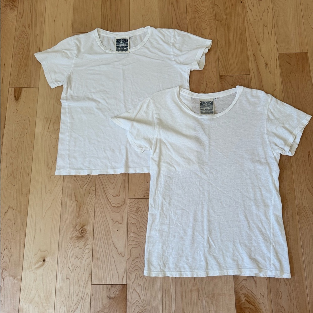 2x Jungmaven White Tees